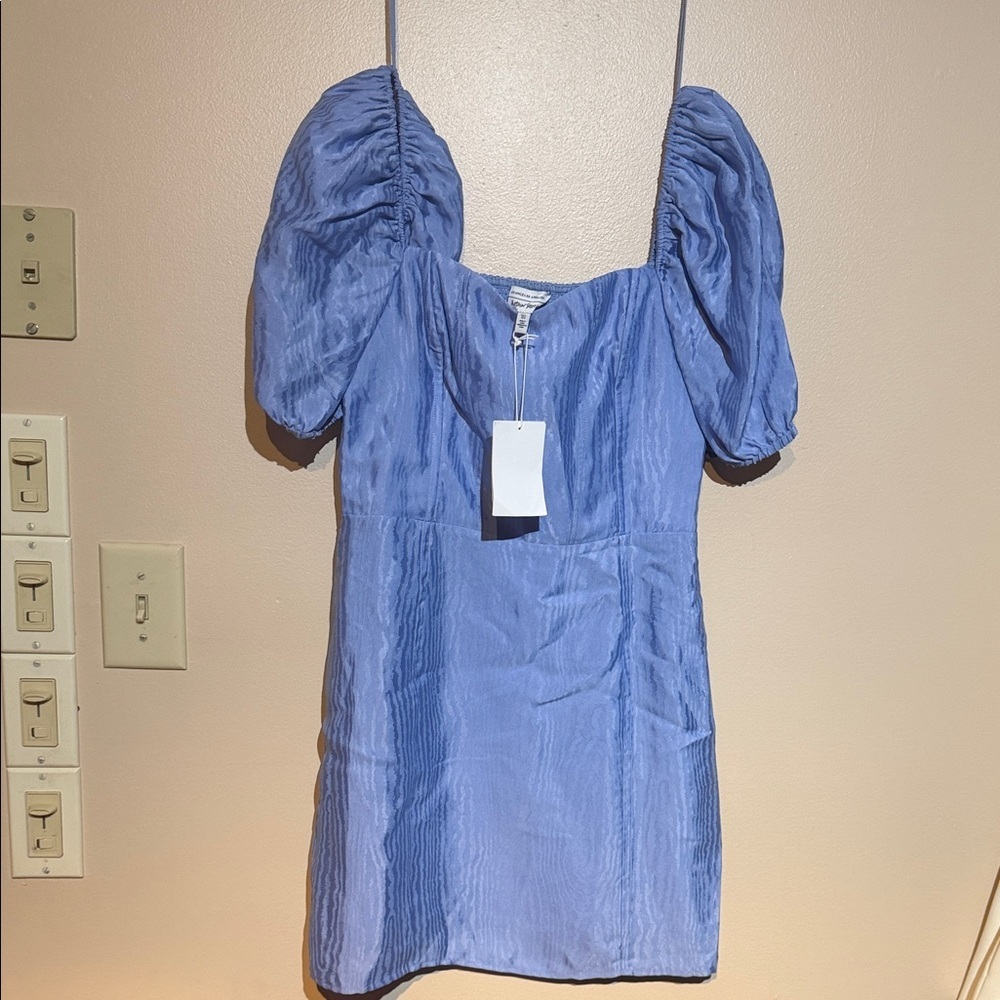 & Other Stories Blue Puff Sleeve Blouse